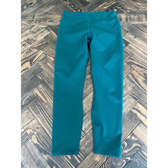 Fabletics Powerhold Women Medium Green Stretch Legging Yoga Athleisure Ballet - Picture 1 of 8